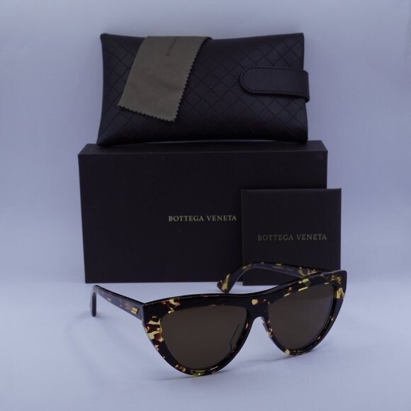Bottega Veneta BV1018S 002 Cat Eye Sunglasses - Havana\\Brown main image 5